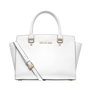 Michael Kors medium white selma bag